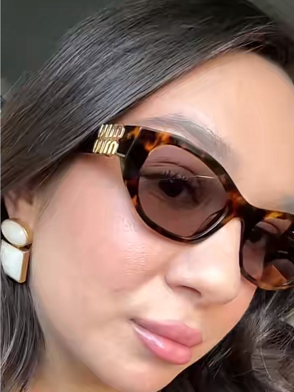 Miu Miu Tortoise Shell Logo B04F Sunglasses